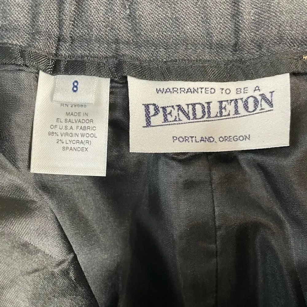 NWT Pendleton Gray Wool Stretch Slacks Size 8 - Picture 4 of 6